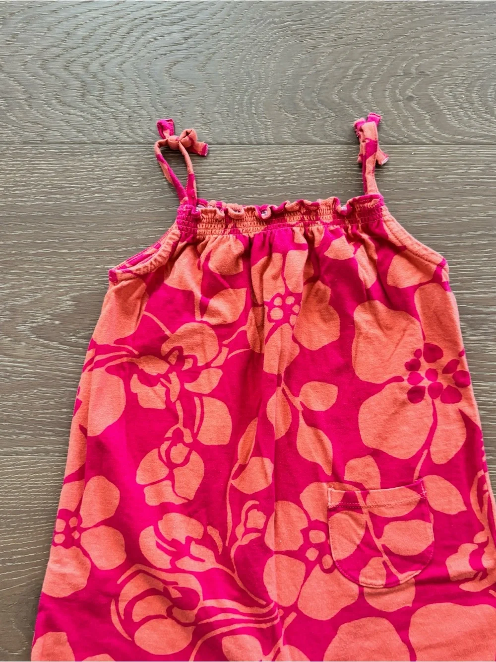 Gymboree Baby Floral Romper Jumpsuit Pink Orange 18-24 Months Tropical One Piece
